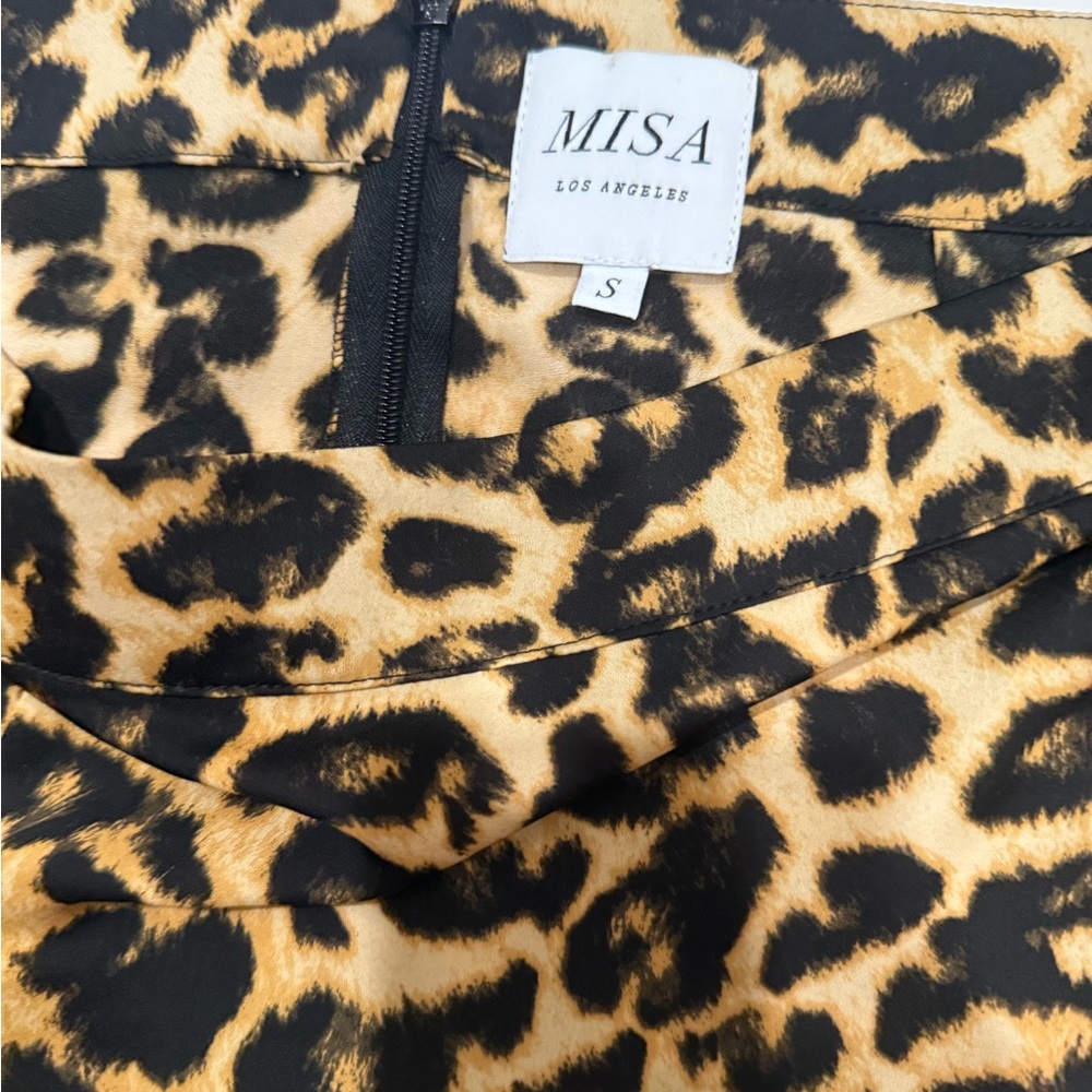 Misa Los Angeles Leopard Print Skirt